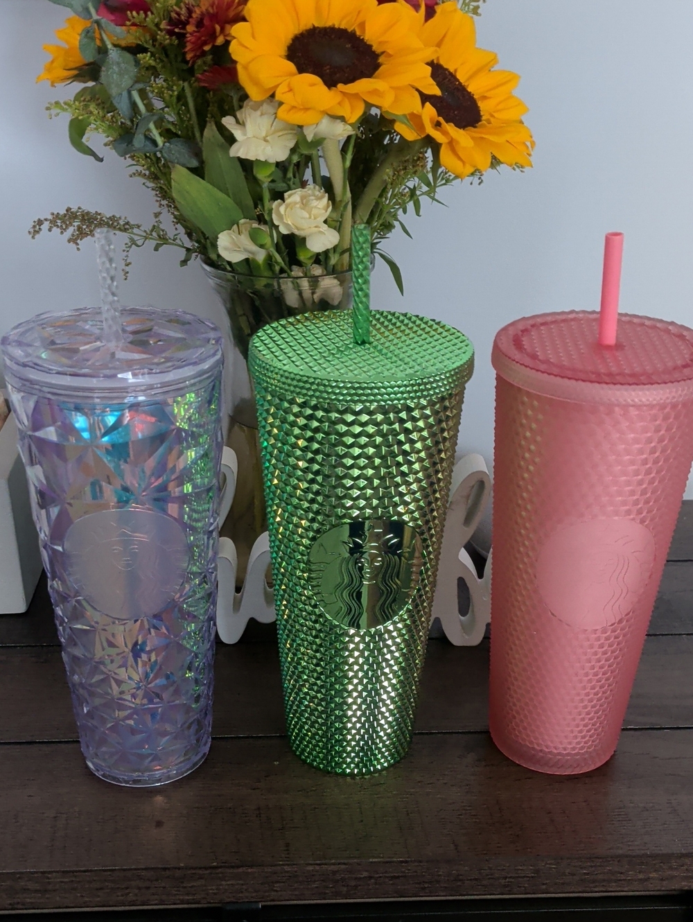 Starbucks Iridescent Purple, Green & Pink Tumblers Set